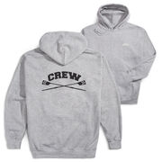 Crew Hooded Sweatshirt - Crew Crossed Oars Banner (Back Design)