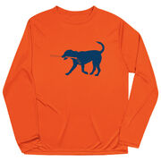 Hockey Long Sleeve Performance Tee - Rocky The Hockey Dog