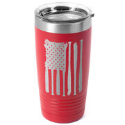 Softball 20 oz. Double Insulated Tumbler - Flag