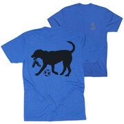Soccer Short Sleeve T-Shirt - Spot The Soccer Dog (Back Design)