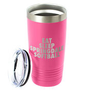 Softball 20 oz. Double Insulated Tumbler - Personalized Eat Sleep Softball