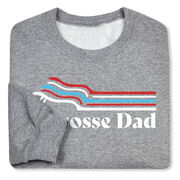 Guys Lacrosse Crewneck Sweatshirt - Lacrosse Dad Sticks