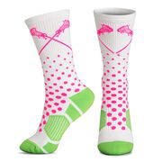 Girls Lacrosse Woven Mid-Calf Sock Set - Hat Trick