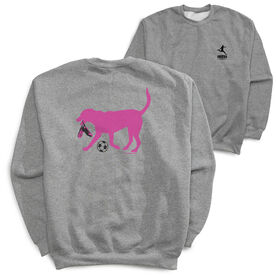 Soccer Crewneck Sweatshirt - Sasha the Soccer Dog (Back Design)