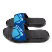 Football Repwell&reg; Slide Sandals - Number and Personalized Ball