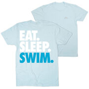 Swimming Short Sleeve T-Shirt - Eat. Sleep. Swim. (Back Design)