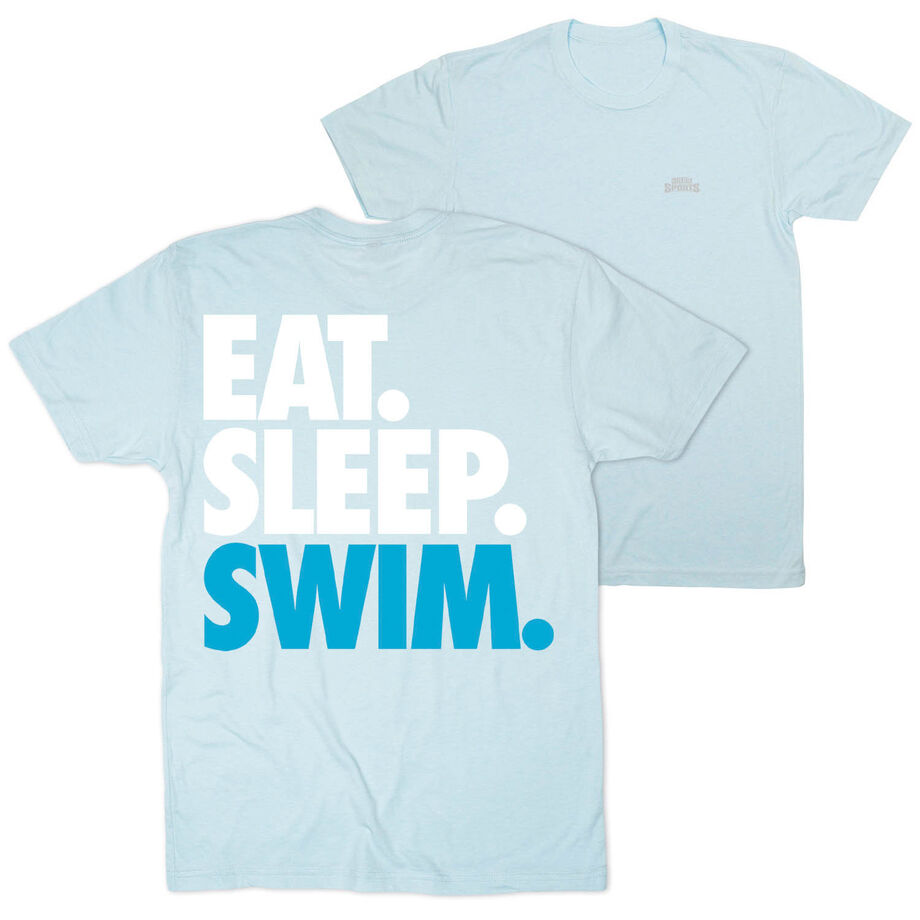 Swimming Short Sleeve T-Shirt - Eat. Sleep. Swim. (Back Design)
