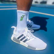 Pickleball Woven Mid-Calf Socks - Pickle