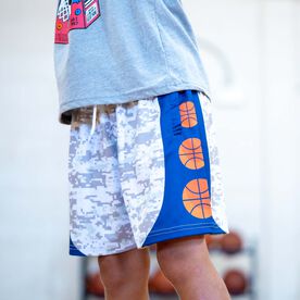Navy Digital Camo Basketball Shorts