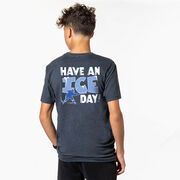 Hockey Short Sleeve T-Shirt - Have An Ice Day (Back Design)