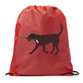 Hockey Drawstring Backpack Howe the Hockey Dog