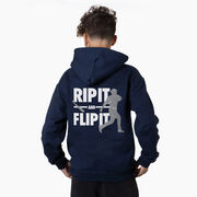 Baseball Hooded Sweatshirt - Rip It Flip It (Back Design)