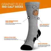 Basketball Graphic Flex Mid-Calf Socks - Graffiti Tag