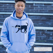 Baseball Hooded Sweatshirt - Navy Baseball Dog