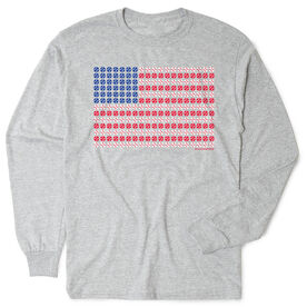 Baseball Tshirt Long Sleeve - Patriotic Baseball 