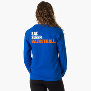 Basketball Tshirt Long Sleeve - Eat. Sleep. Basketball (Back Design)