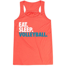 Volleyball Flowy Racerback Tank Top - Eat Sleep Volleyball (Bold)