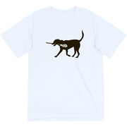Guys Lacrosse Short Sleeve Performance Tee - Max The Lax Dog
