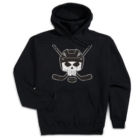 Hockey Hooded Sweatshirt - Hockey Helmet Skull