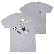 Soccer Short Sleeve T-Shirt - Skeleton Striker (Back Design)