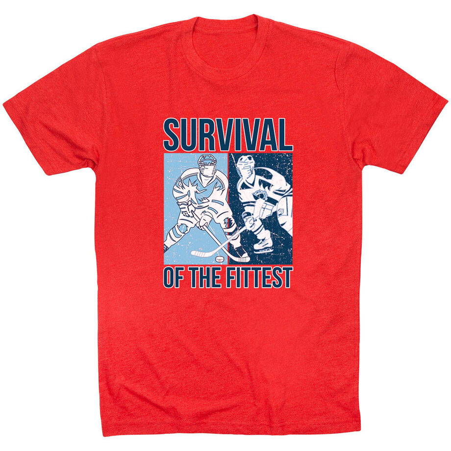 Hockey Short Sleeve T-Shirt - Survival of the Fittest