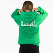 Girls Lacrosse Hooded Sweatshirt - #LAXGIRL (Back Design)