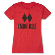 Skiing & Snowboarding Women's Everyday Tee - I'm Difficult