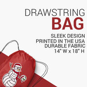 Volleyball Drawstring Backpack - Serving Holiday Cheer