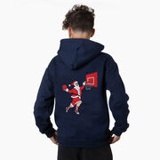 Basketball Hooded Sweatshirt - Slam Dunk Santa (Back Design)