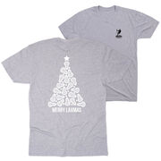 Lacrosse Short Sleeve T-Shirt - Merry Laxmas Tree (Back Design)