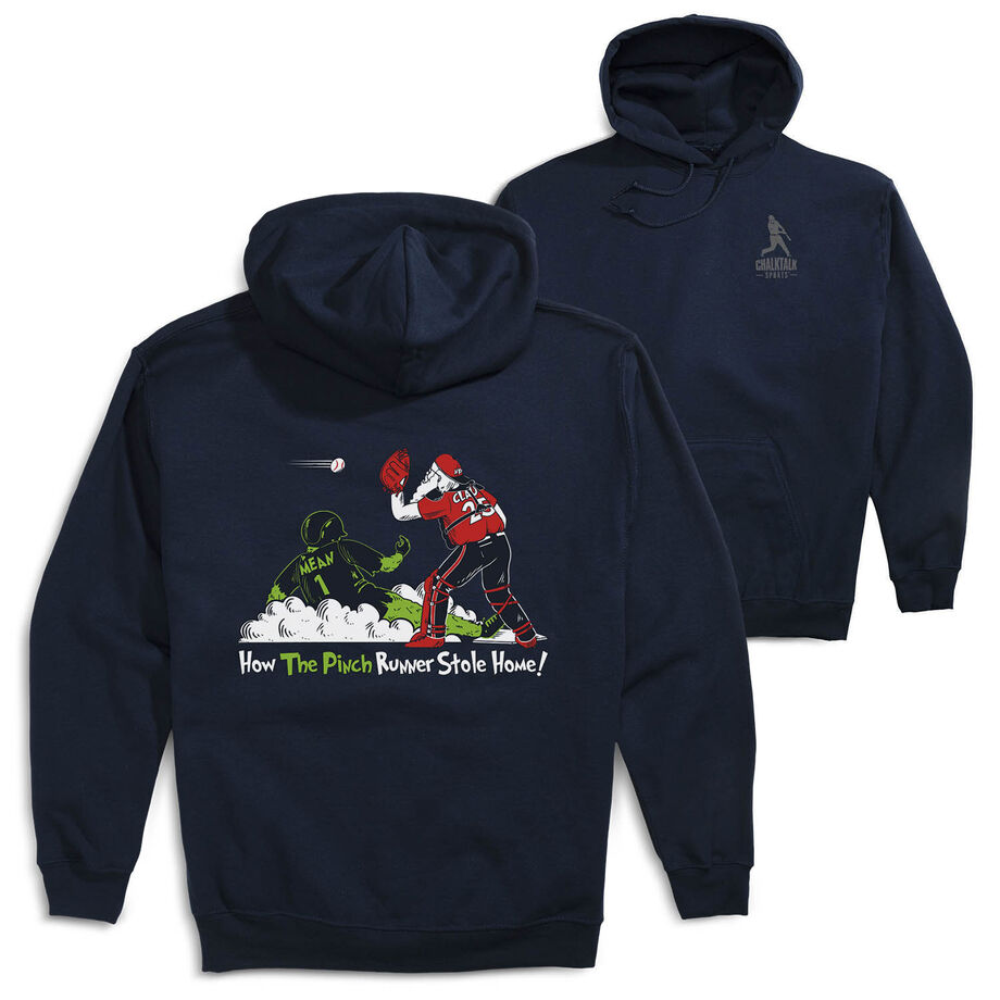 Baseball Hooded Sweatshirt - How The Pinch Stole Home (Back Design)