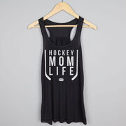 Hockey Flowy Racerback Tank Top - Hockey Mom Life