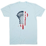 Guys Lacrosse Short Sleeve T-Shirt - Patriotic Stick