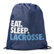 Lacrosse Drawstring Backpack Eat. Sleep. Lacrosse.