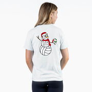 Volleyball Short Sleeve T-Shirt - Serving Holiday Cheer (Back Design) 