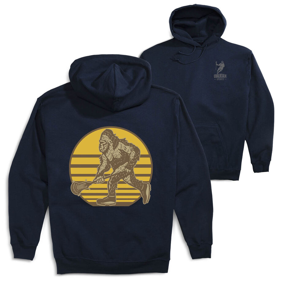 Guys Lacrosse Hooded Sweatshirt - BigFoot (Back Design)