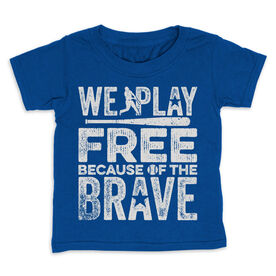 Baseball Toddler Short Sleeve Shirt - Because of the Brave Baseball