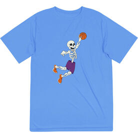 Basketball Short Sleeve Performance Tee - Bones Baller