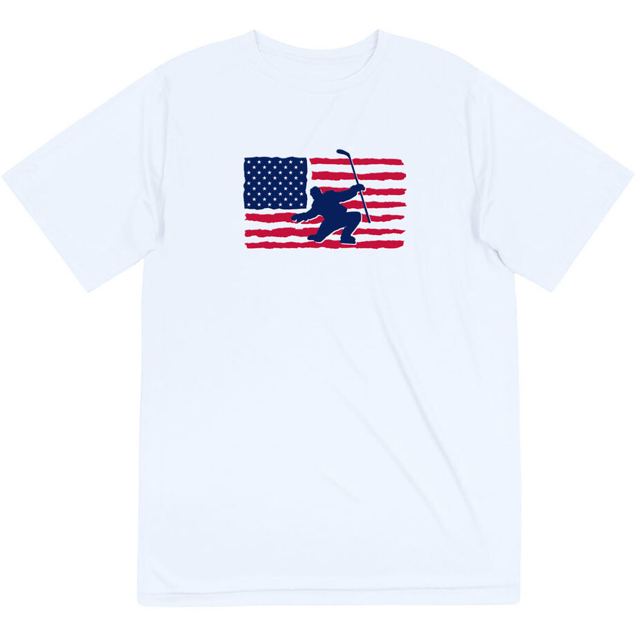 Hockey Short Sleeve Performance Tee - Hockey Land That We Love