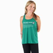 Hockey Flowy Racerback Tank Top - Hockey Mom Definition