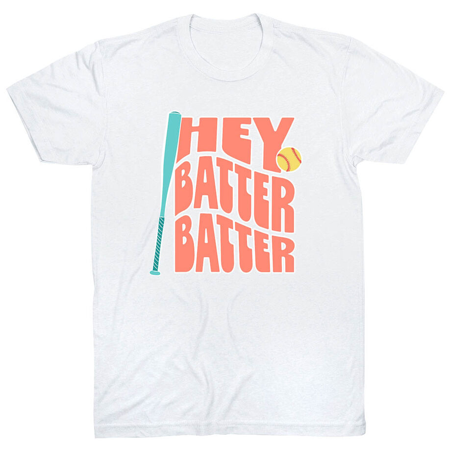 Softball Short Sleeve T-Shirt - Hey Batter Batter