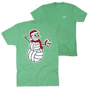 Volleyball Short Sleeve T-Shirt - Serving Holiday Cheer (Back Design) 