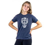 Hockey Short Sleeve T-Shirt - My Goal is to Deny Yours Goalie Mask