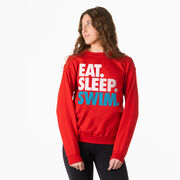 Swimming Crewneck Sweatshirt - Eat Sleep Swim