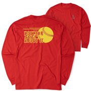 Softball Tshirt Long Sleeve - Nothing Soft About It (Back Design)