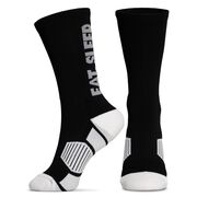 Soccer Woven Mid-Calf Socks - Eat Sleep Soccer