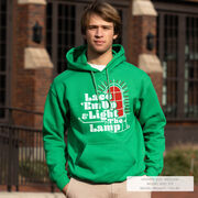 Hockey Hooded Sweatshirt - Lace 'Em Up And Light The Lamp