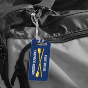 Crew Bag/Luggage Tag - Personalized Text with Crossed Oars