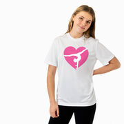 Gymnastics Short Sleeve Performance Tee - Gymnast Heart