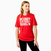 Hockey Short Sleeve Performance Tee - Hockey Is My Favorite Season